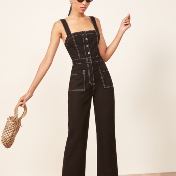 Reformation Other - Black Denim Reformation Jumpsuit